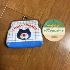 mojojojo PVCがま口ポーチ 青