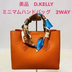 【美品】ディーケリーD.KELLY 2WAYミニマムハンドバッグ スカーフ付き