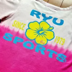 RYU SPORTS グラデ Tシャツ Tシャツ ピンク ハイビスカス Mのサムネイル