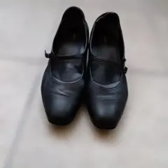 アシックス　ペダラ　フォーマル　ブラック　黒　パンプス