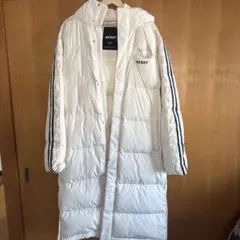 NERDY ノルディ　フード付きロングダウンジャケット ホワイト
