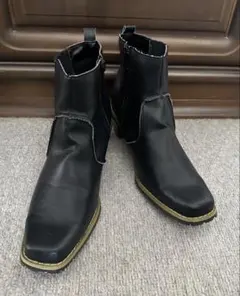 未使用 Hanes ショートブーツ黒M 23～23.5cm合皮