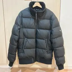 ZARA ブラック ダウンジャケット ボア襟付き