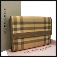 Burberry バーバリーロンドン 二つ折り財布 ノバチェック レザー