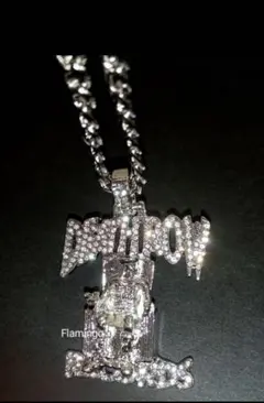 ✨デスロウ✨　デスロウレコード　ネックレス　シルバー　モチーフ　bboy