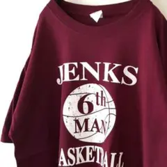 ジャージーズ JENKS バスケットボール Tシャツ L レッド 赤 古着