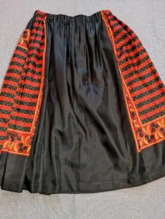 希少 AD2003 トリココムデギャルソン シルク100% 大判ドット スカート トリココムデギャルソンtricot COMME des GARCONS 製品洗いフリル装飾