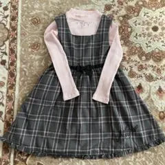 mezzo piano チェック　ワンピース 120cm メゾピアノ