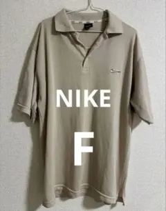 NIKE ナイキ ポロシャツ カジュアル 古着 ベージュ 半袖 スポーツ メンズ