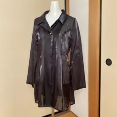 シースルーブラックロングシャツ Mサイズ