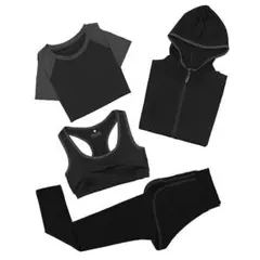 4点セット レディース ヨガウェア スポーツウェア ランニングウェア