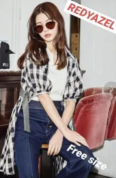 REDYAZEL チェック柄シャツワンピースデート♡