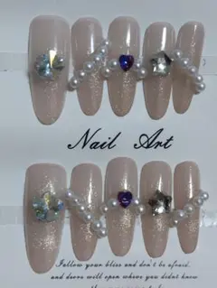 A6エレガントなヌードピンクネイルチップ10本セットSサイズ