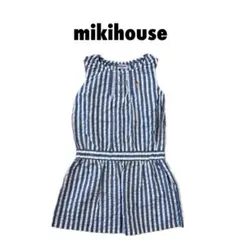 miki house ミキハウスストライプ ノースリーブワンピース110