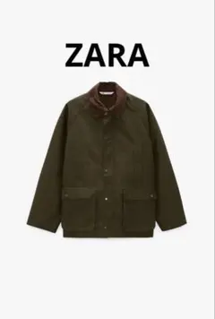 ZARA コーデュロイ ハンティングジャケット　バブワー　ナイロン　ブルゾン
