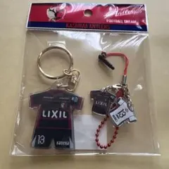 鹿島アントラーズ 知念慶 国立 缶バッジ ラバーストラップ ゴールド