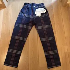 ネイビー系チェックロングパンツ