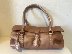 FENDI メタリックハンドバック　ピンク