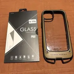 ROOT CO. ／15 Plus用カバー+新品強化ガラスケース