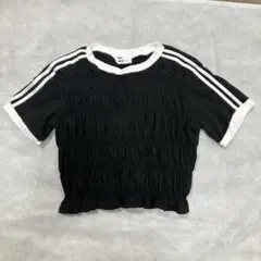 Wego シャーリング 半袖 Tシャツ ブラックのサムネイル