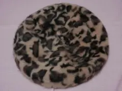 ヒョウ柄 ベレー帽