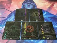 MTG SLD スパイダーマン ヴェノム レイズドFOIL 基本土地 5枚セット