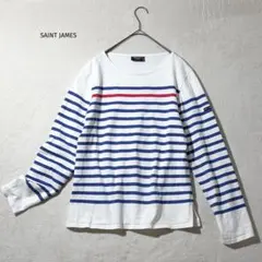 90s旧タグ/フランス製★セントジェームス ナヴァル L相当 パネルボーダー 90s旧タグ/フランス製☆セントジェームス ナヴァル L相当 パネル