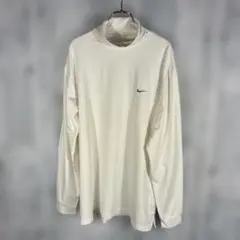 NIKE GOLF ナイキゴルフ メンズXLモックネック長袖シャツ ホワイト