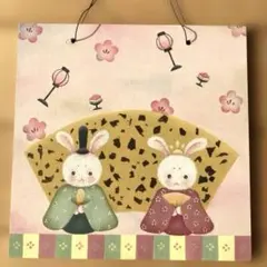 うさぎの雛人形 木製 ひな祭り