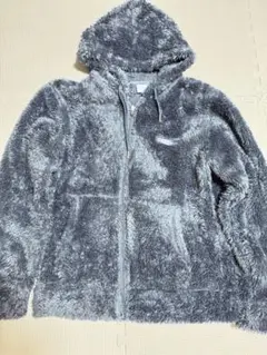 Champion フリースジャケット ボアパーカー グレー サイズL