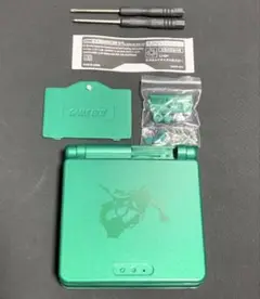 ゲームボーイ アドバンスSP 外装 シェル ボタン レックウザ 新品 工具付