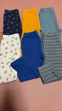 キッズ ロングパンツ まとめ売り星含む　UNIQLO レギンス　90㎝　6本