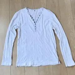 OFUON オフオン ロンＴ 長袖 Ｍ メンズ Ｔシャツ 男性用 トップス 白のサムネイル