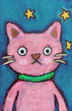 【原画】猫（パステル画）