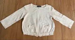 BeBe ノーカラージャケット ホワイト 100cmのサムネイル