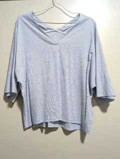 CRAFT STANDARD BOUTIQUE ストライプ 7分袖 ブラウス