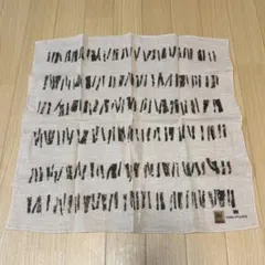 ISSEY MIYAKE イッセイミヤケ ハンカチ アート柄 麻混 未使用