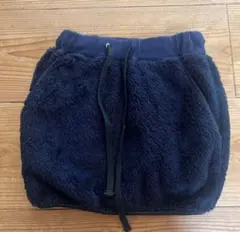 ネイビー フリース スカート　女の子　キッズ　ボア