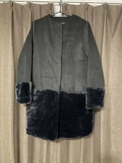 MURUA ファー コート ブラック 黒 フリー