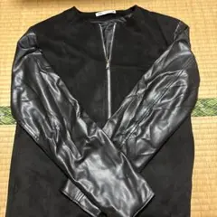 ZARA シングルライダースジャケット ブラック M