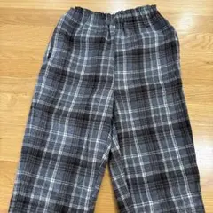 チェック柄ロングパンツ（ウエストゴム）