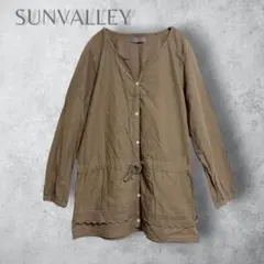 【SUNVALLEY サンバレー】　長袖チュニックシャツ　ブラウス　茶　Mのサムネイル