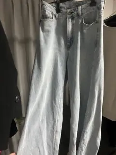 ライトブルー ワイドレッグデニム