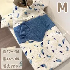 M海鳥柄　犬用浴衣　犬の浴衣　犬用服　イタグレ服　ハンドメイドのサムネイル