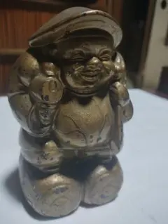 在銘「鴻山」大黒天 置物 高岡銅器 真鍮製（無垢）1212g 縁起物