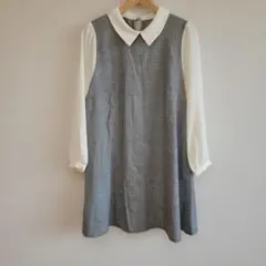 INGNI ハウンドトゥースチェック長袖ワンピース