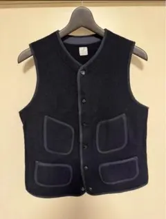極美品　アナトミカ ビーチクロスベスト 38 黒ネイビー　日本製 アナトミカ（ANATOMICA）ビーチクロスベスト BEACH CLOTH VEST