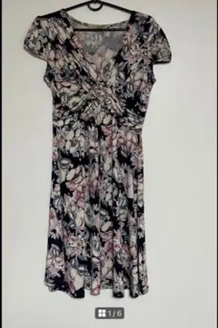 MAILLE DEMOISELLE フラワープリント ワンピース