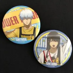 銀魂　缶バッジ　坂田銀時＆桂小太郎