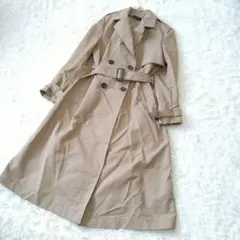 ZARAザラ　ダブルブレストロング トレンチコートウエストベルト M ベージュ